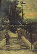 Vincent Van Gogh Sloping Path in Montmartre (nn004) oil painting picture wholesale
